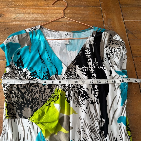 Joseph Ribkoff Abstract v neck blouse - Picture 5 of 5
